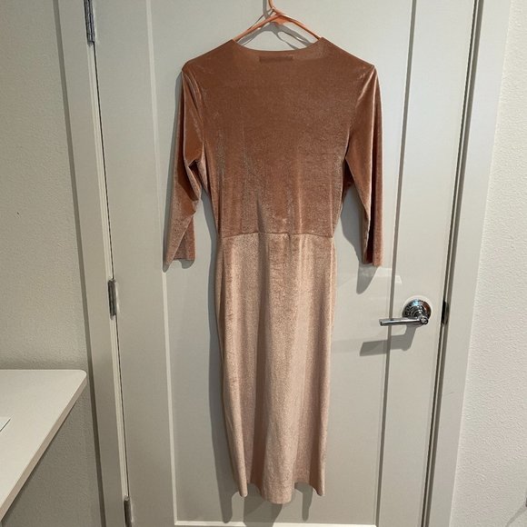 Zara Velvet Midi Dress - size S - Picture 3 of 6